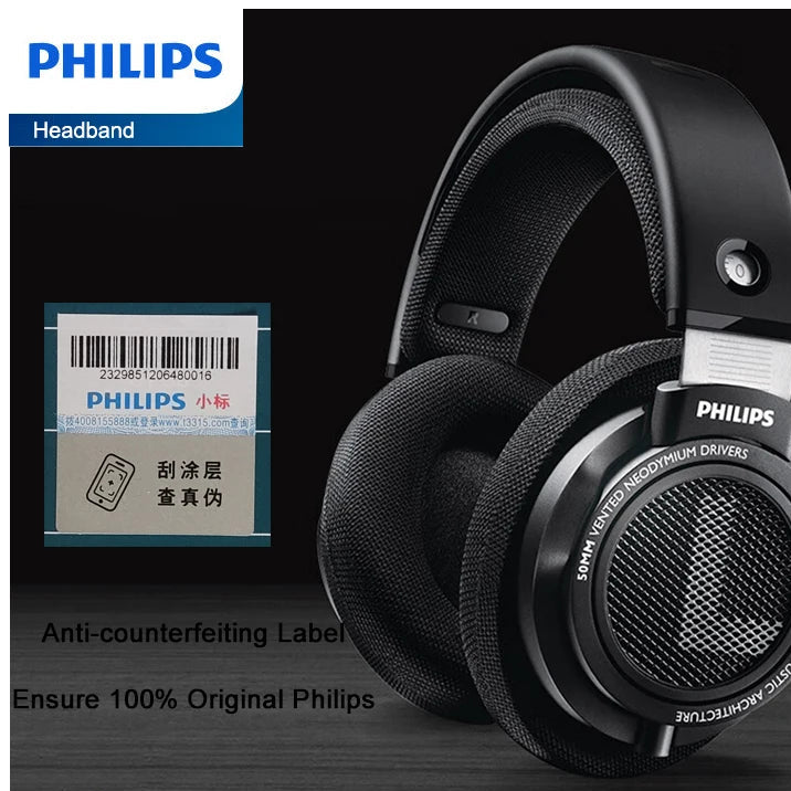Philips Original SHP9500 Wired Headphones HiFi Stereo HD Mic Call Earphones Sports Running Headset iPhone Android Universal