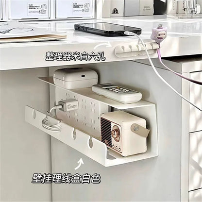 Under Desk Cable Management Cable Tray Under Desk With Clamp Power Strip Cord Holder No Drilling Sturdy Spacious supplies