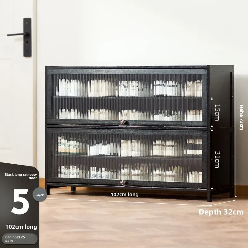 Shoe rack Multi-layer storage shelf Household simple door entry balcony Indoor large-capacity dust-proof shoe cabinet
